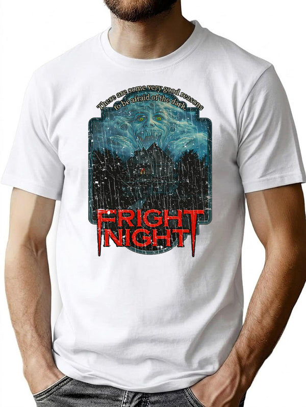 Horror Fan Fright Night 1985 T-Shirt for Men & Women, T-Shirts Graphic Tee - White