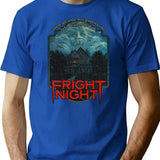 Horror Fan Fright Night 1985 T-Shirt for Men & Women, T-Shirts Graphic Tee - Blue