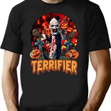 Horror Movie Characters T-Shirt for Men & Women, T-Shirts Graphic Tee - Black