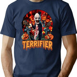 Horror Movie Characters T-Shirt for Men & Women, T-Shirts Graphic Tee - Navy