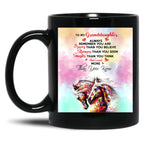 Horse Granddaughter You Are Loved More Than You Know Black Coffee Mug, Gift Coffee Mug