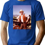 Hoss Bonanza Premium Heavyweight Cotton T-Shirt - Blue
