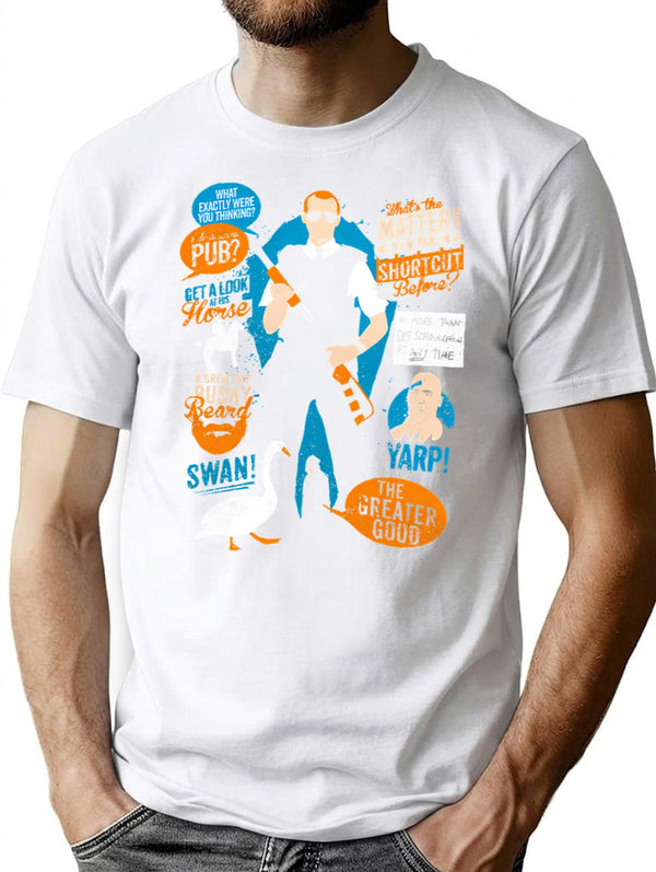 Hot Fuzz Quotes T-Shirt for Men & Women, T-Shirts Graphic Tee - White