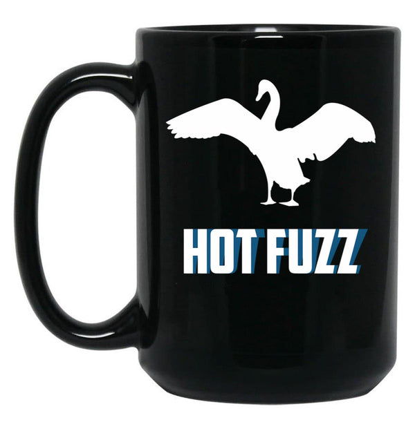 Hott Fuzz Minimal Black Coffee Mug, Gift Coffee Mug - Black