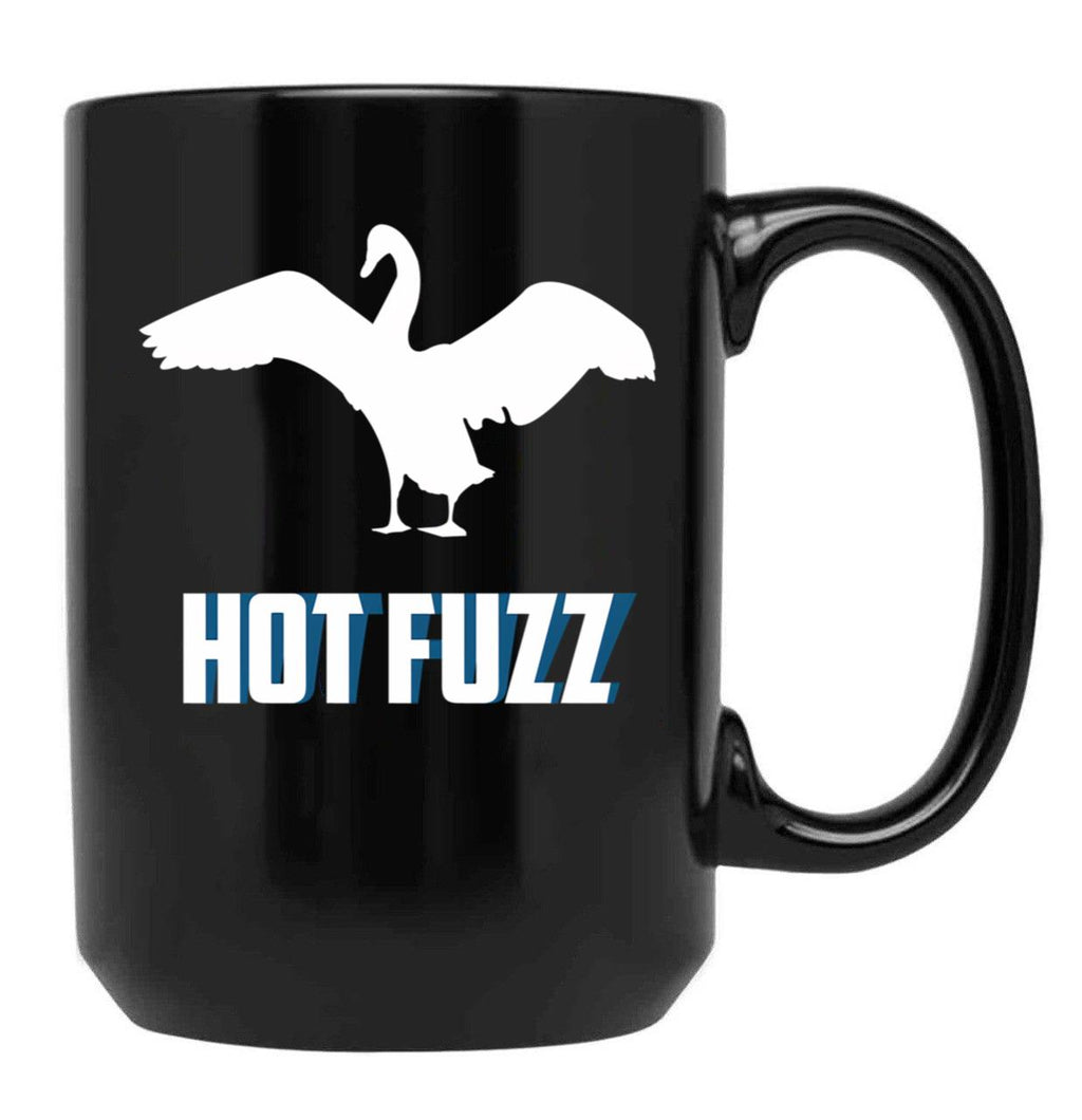 Hott Fuzz Minimal Black Coffee Mug, Gift Coffee Mug