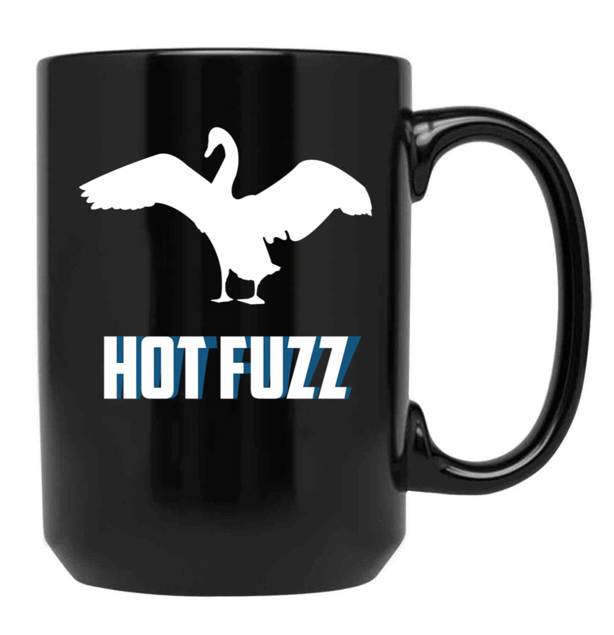 Hott Fuzz Minimal Black Coffee Mug, Gift Coffee Mug