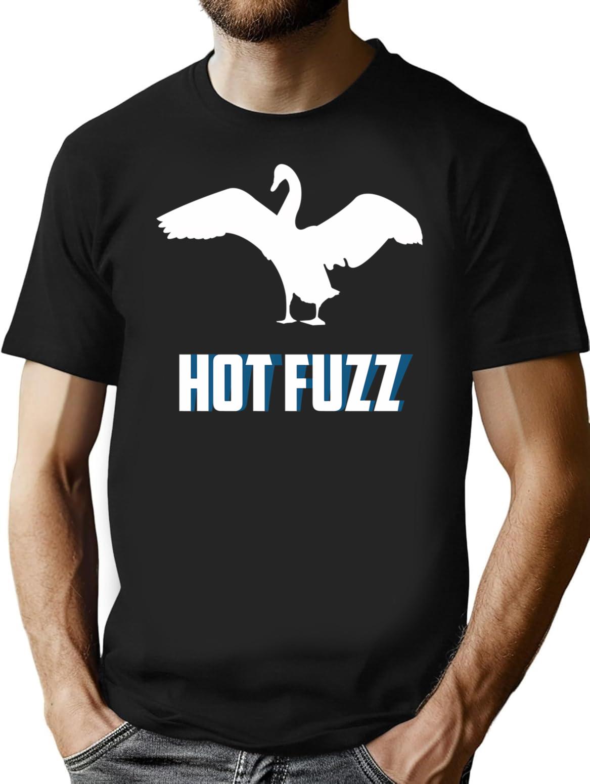 Hott Fuzz Minimal Premium Heavyweight Cotton T-Shirt - Black