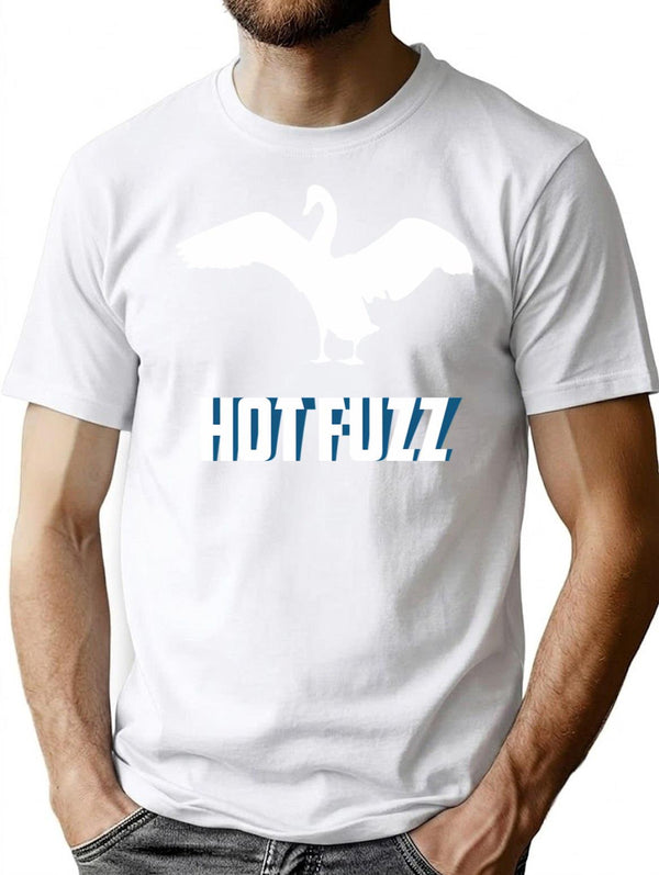 Hott Fuzz Minimal Premium Heavyweight Cotton T-Shirt - White