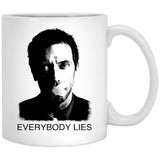 House Everybody Lies White Coffee Mug, Gift Coffee Mug - Black