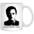 House Everybody Lies White Coffee Mug, Gift Coffee Mug - Black