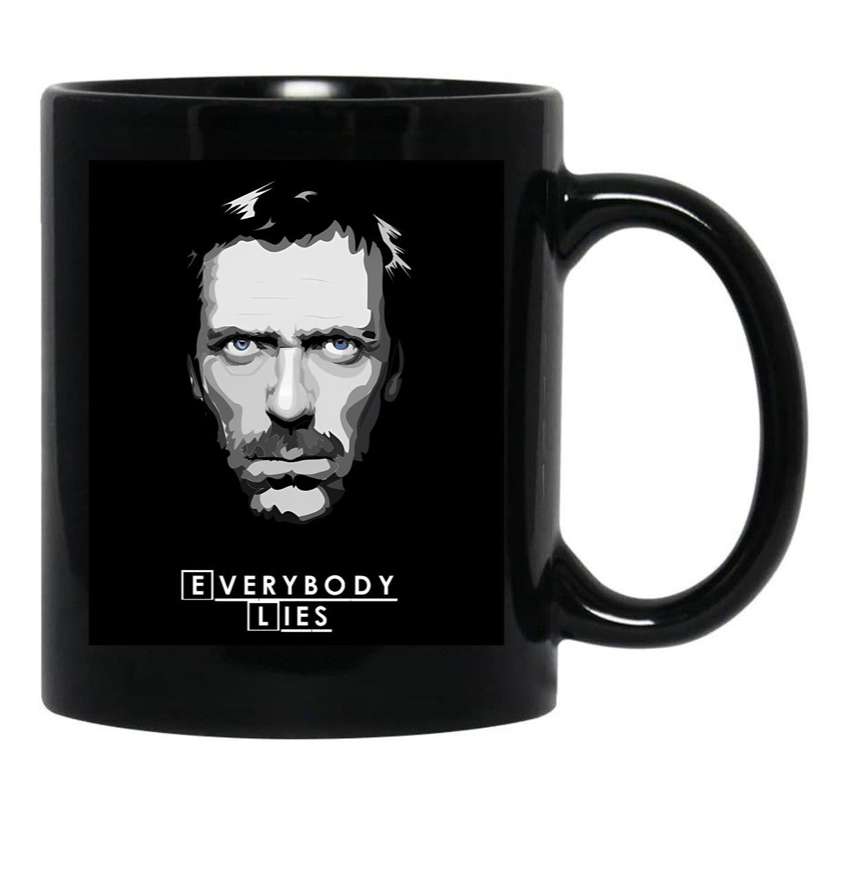 House M.D. - Everybody Lies Ex Black Coffee Mug, Gift Coffee Mug - Black
