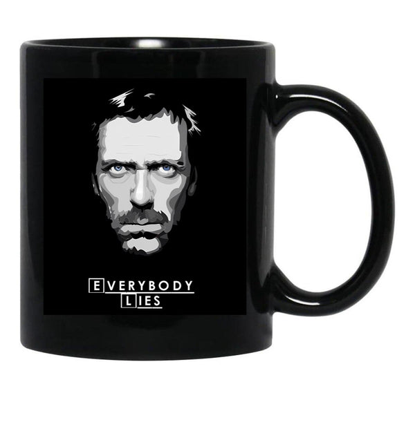 House M.D. - Everybody Lies Ex Black Coffee Mug, Gift Coffee Mug - Black