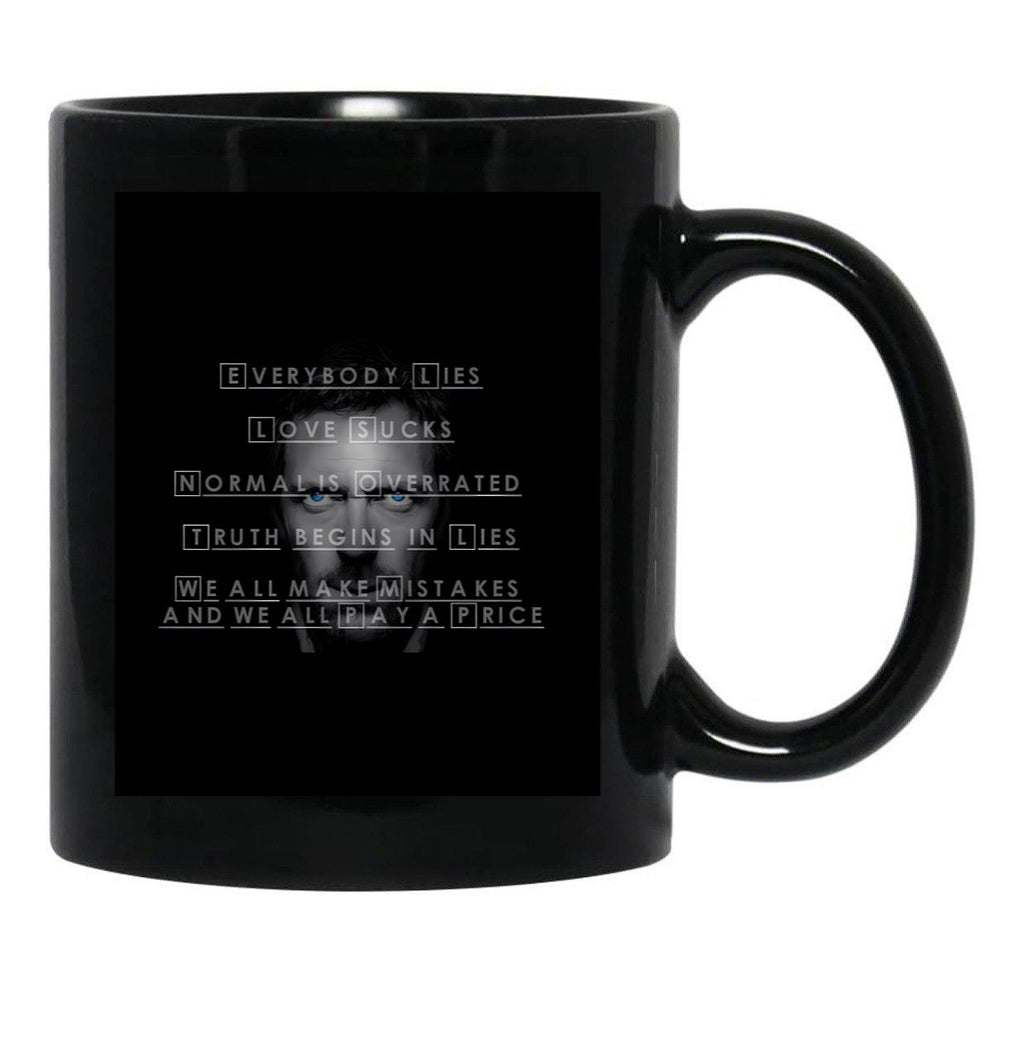 House M.D Quotes Black Coffee Mug, Gift Coffee Mug - Black
