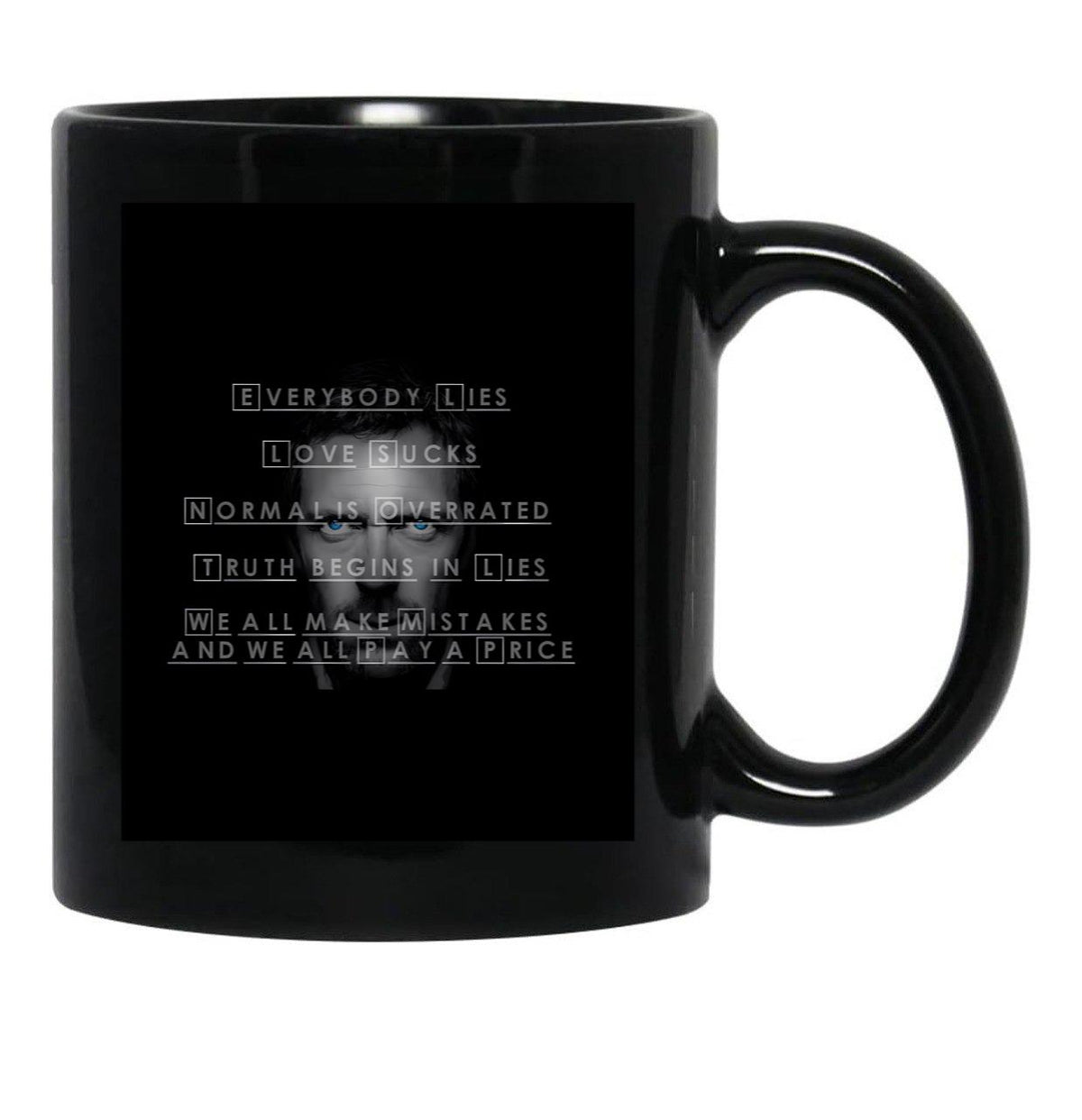 House M.D Quotes Black Coffee Mug, Gift Coffee Mug - Black