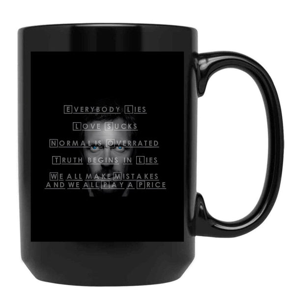 House M.D Quotes Black Coffee Mug, Gift Coffee Mug