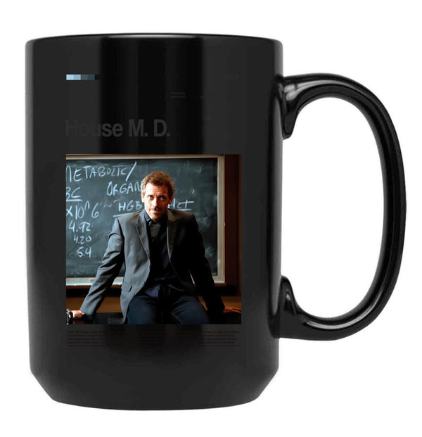 House M.D Series Poster Black Coffee Mug, Gift Coffee Mug