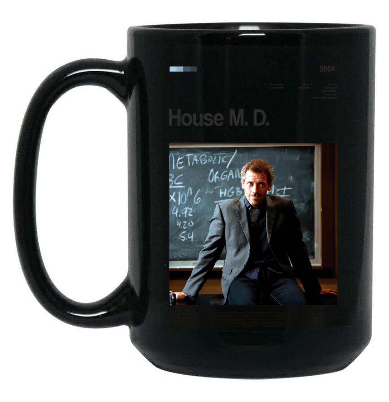 House M.D Series Poster Black Coffee Mug, Gift Coffee Mug