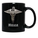 House M.D. - Snakes On A Cane (2) Black Coffee Mug, Gift Coffee Mug - Black