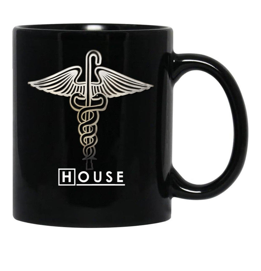 House M.D. - Snakes On A Cane (2) Black Coffee Mug, Gift Coffee Mug - Black