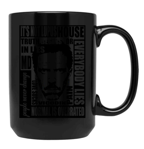House Md (5) Black Coffee Mug, Gift Coffee Mug
