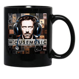 House Music With Dr. House Black Coffee Mug, Gift Coffee Mug - Black