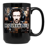 House Music With Dr. House Black Coffee Mug, Gift Coffee Mug