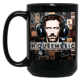 House Music With Dr. House Black Coffee Mug, Gift Coffee Mug