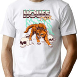House Tiger T-Shirt for Men & Women, T-Shirts Graphic Tee - White