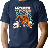 House Tiger T-Shirt for Men & Women, T-Shirts Graphic Tee - Navy