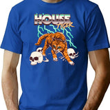 House Tiger T-Shirt for Men & Women, T-Shirts Graphic Tee - Blue