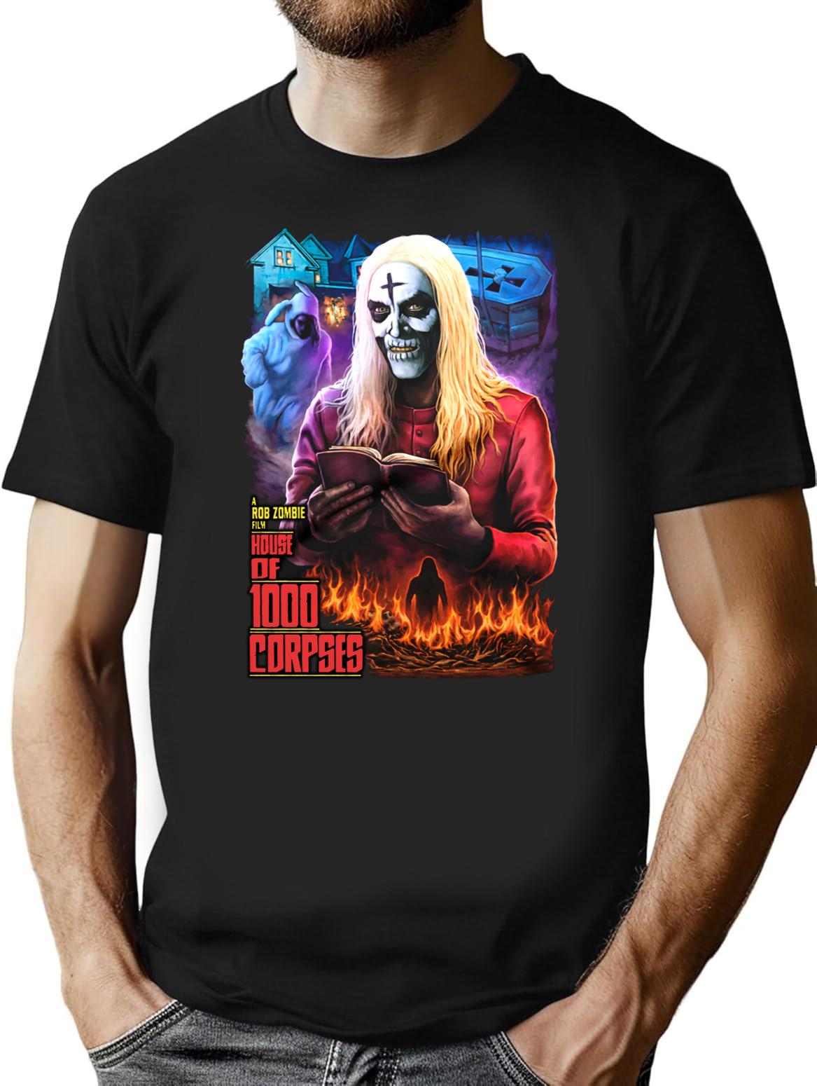 House of 1000 Corpses No Funny Books Premium Heavyweight Cotton T-Shirt - Black