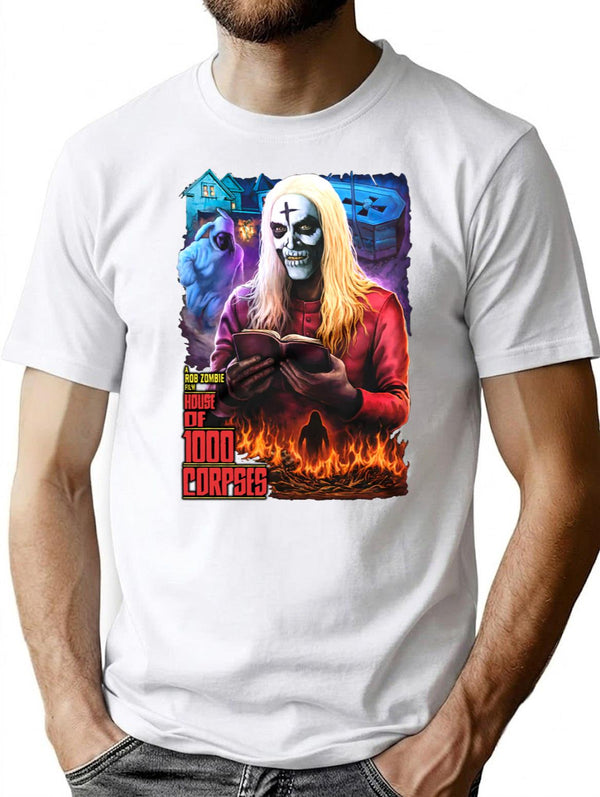 House of 1000 Corpses No Funny Books Premium Heavyweight Cotton T-Shirt - White