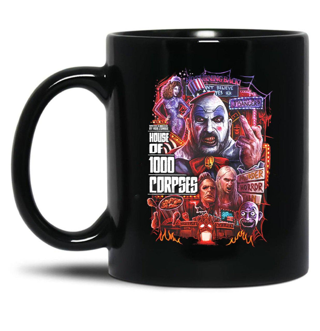 House of 1000 Corpses Theres No Turning Back Black Coffee Mug, Gift Coffee Mug