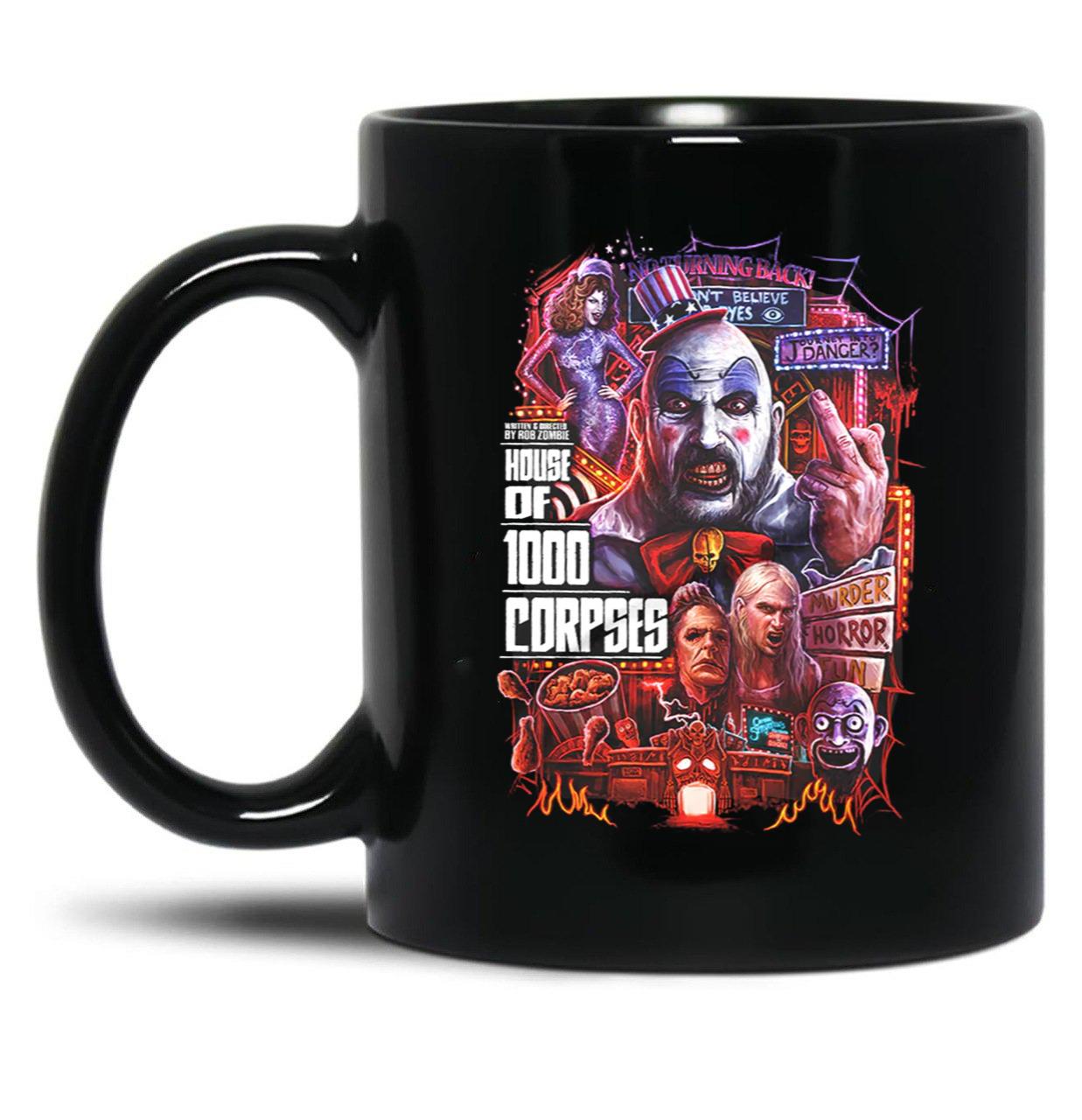 House of 1000 Corpses Theres No Turning Back Black Coffee Mug, Gift Coffee Mug