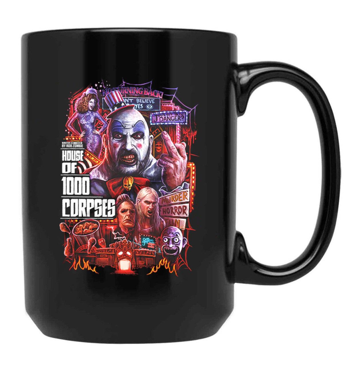 House of 1000 Corpses Theres No Turning Back Black Coffee Mug, Gift Coffee Mug