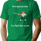 How Appropriate. You Fight Like A Cow. T-Shirt for Men & Women, T-Shirts Graphic Tee - Green