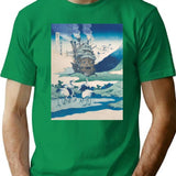 Howl'S Castle And Japanese T-Shirt for Men & Women, T-Shirts Graphic Tee - Green