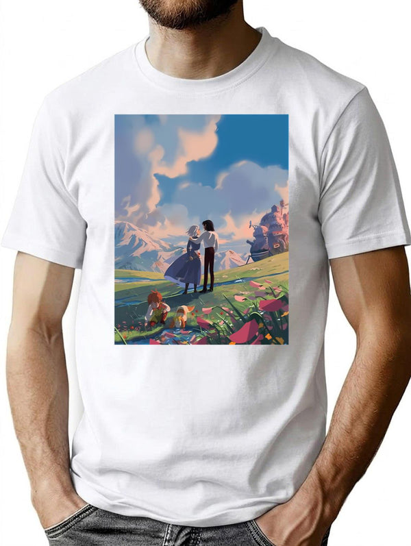 Howlx27S Moving Castle Classic T-Shirt for Men & Women, T-Shirts Graphic Tee - White