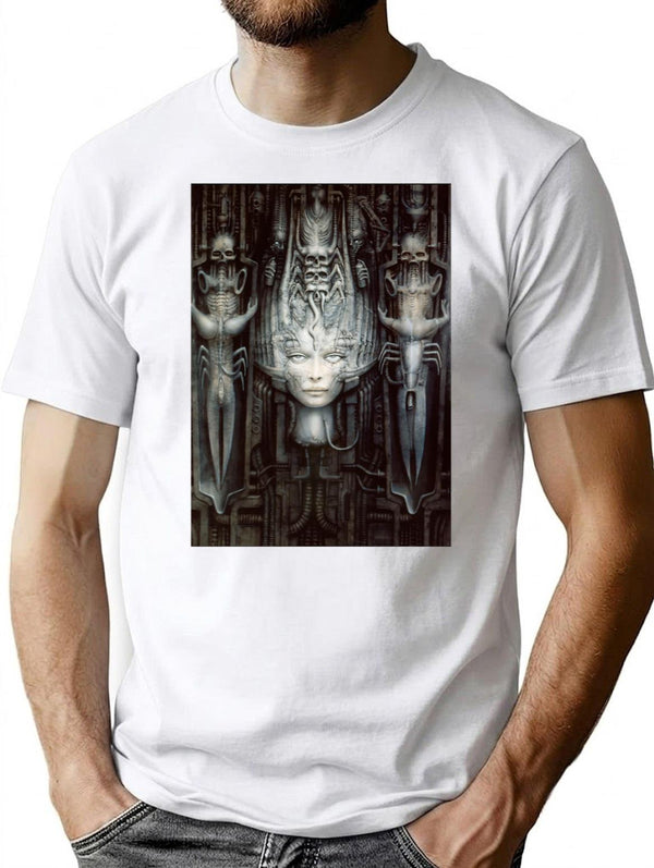 Hr Giger-Li-Painting Classic Premium Heavyweight Cotton T-Shirt - White