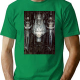 Hr Giger-Li-Painting Classic Premium Heavyweight Cotton T-Shirt - Green