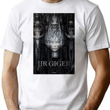 Hr Giger Premium Heavyweight Cotton T-Shirt - White