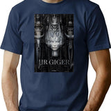 Hr Giger Premium Heavyweight Cotton T-Shirt - Navy