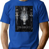 Hr Giger Premium Heavyweight Cotton T-Shirt - Blue