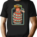 Hugsss T-Shirt for Men & Women, T-Shirts Graphic Tee - Black