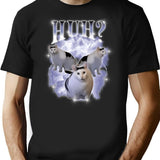 Huh Cat Chonky Ben Meme 90S Bootleg Vintage T-Shirt for Men & Women, T-Shirts Graphic Tee - Black