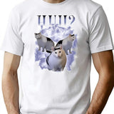 Huh Cat Chonky Ben Meme 90S Bootleg Vintage T-Shirt for Men & Women, T-Shirts Graphic Tee - White