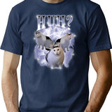 Huh Cat Chonky Ben Meme 90S Bootleg Vintage T-Shirt for Men & Women, T-Shirts Graphic Tee - Navy