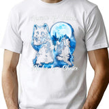 Human By Chance Alpha By Choice  Alpha Wolf Shirt Alpha Male Meme T Shirt Funny For Men And Women Premium Heavyweight Cotton T-Shirt - White