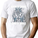 Human By Chance Alpha By Choice T-Shirt for Men & Women, T-Shirts Graphic Tee - White