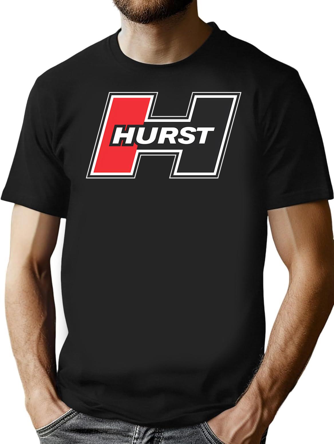 Hurst T-Shirt for Men & Women, T-Shirts Graphic Tee - Black